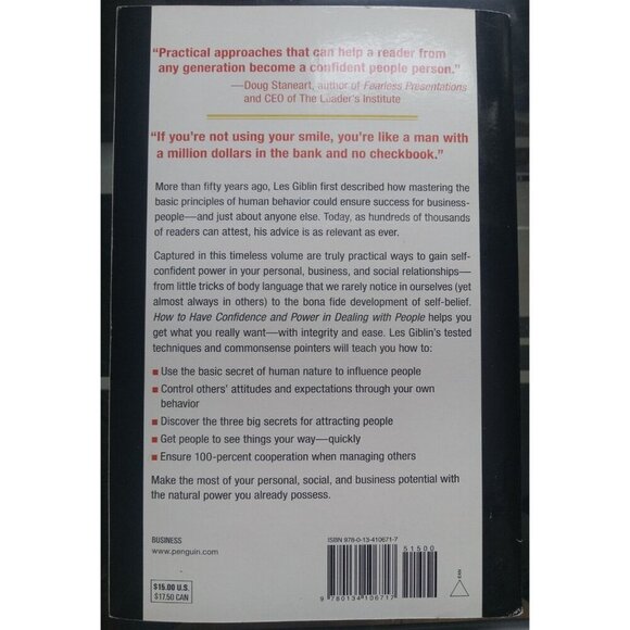 How to Have Confidence Power Les Giblin Self Help Communication Influence HC - Picture 2 of 2